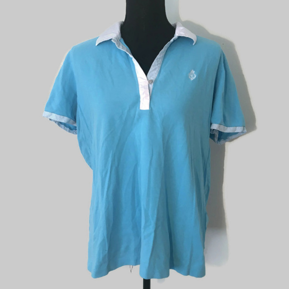 Ralph Lauren Tops - Lauren Ralph Lauren Active Blue Polo Plus Size Top